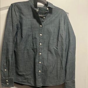 J.Crew Green Button-Up Shirt